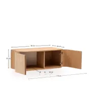 KAVE HOME Salaya badeværelsesskab, med 2 soft close låger - natur askelamineret krydsfiner (90x45) hos BOBO Online